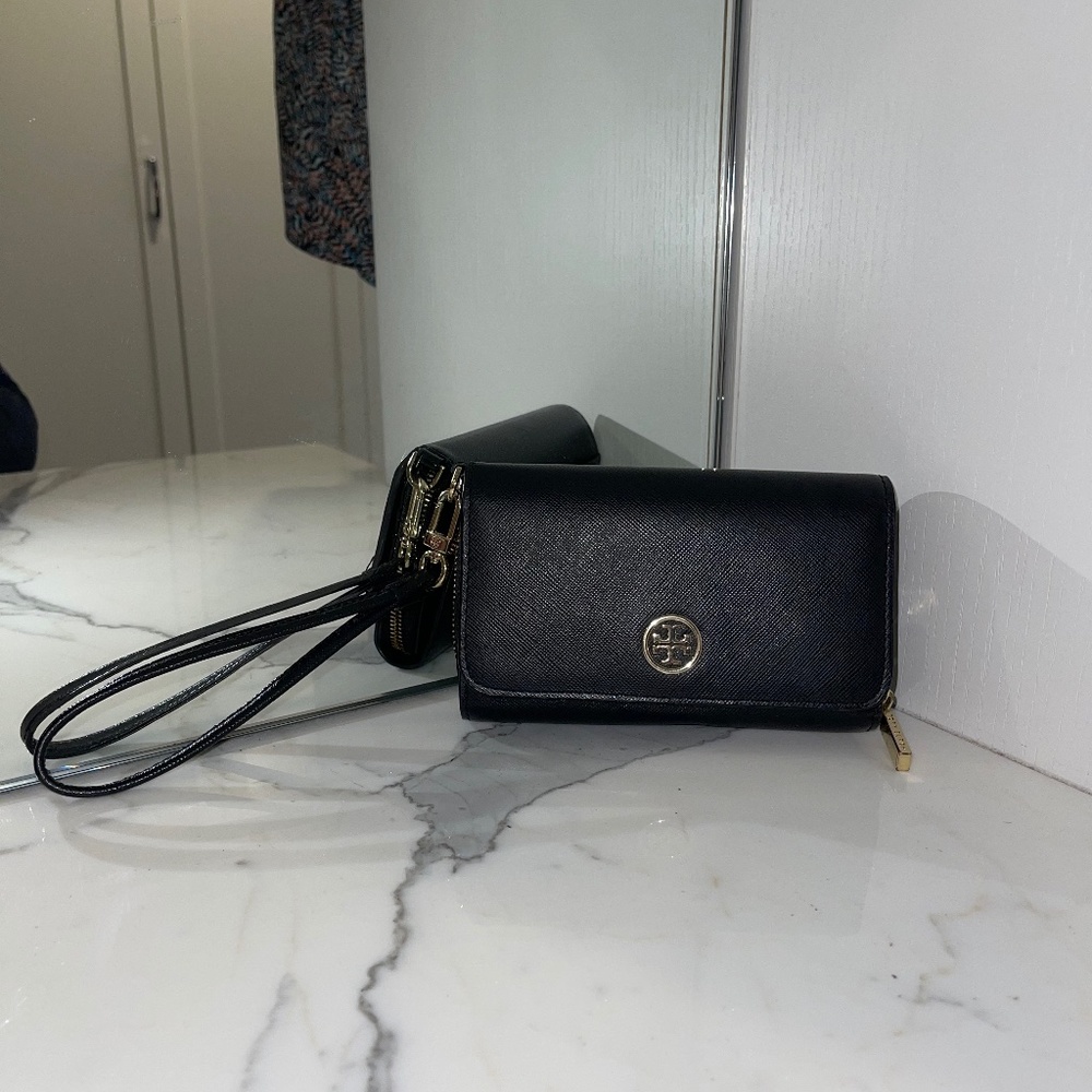 Tory Burch Black Wristlet